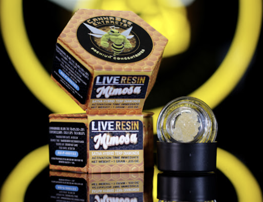 Photograph of product: Cannabee Extracts Live Resin - Mimosa Terp Diamonds