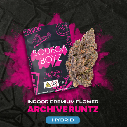 Photograph of product: BODEGA BOYZ | FLOWER | ARCHIVE RUNTZ - 3.5g