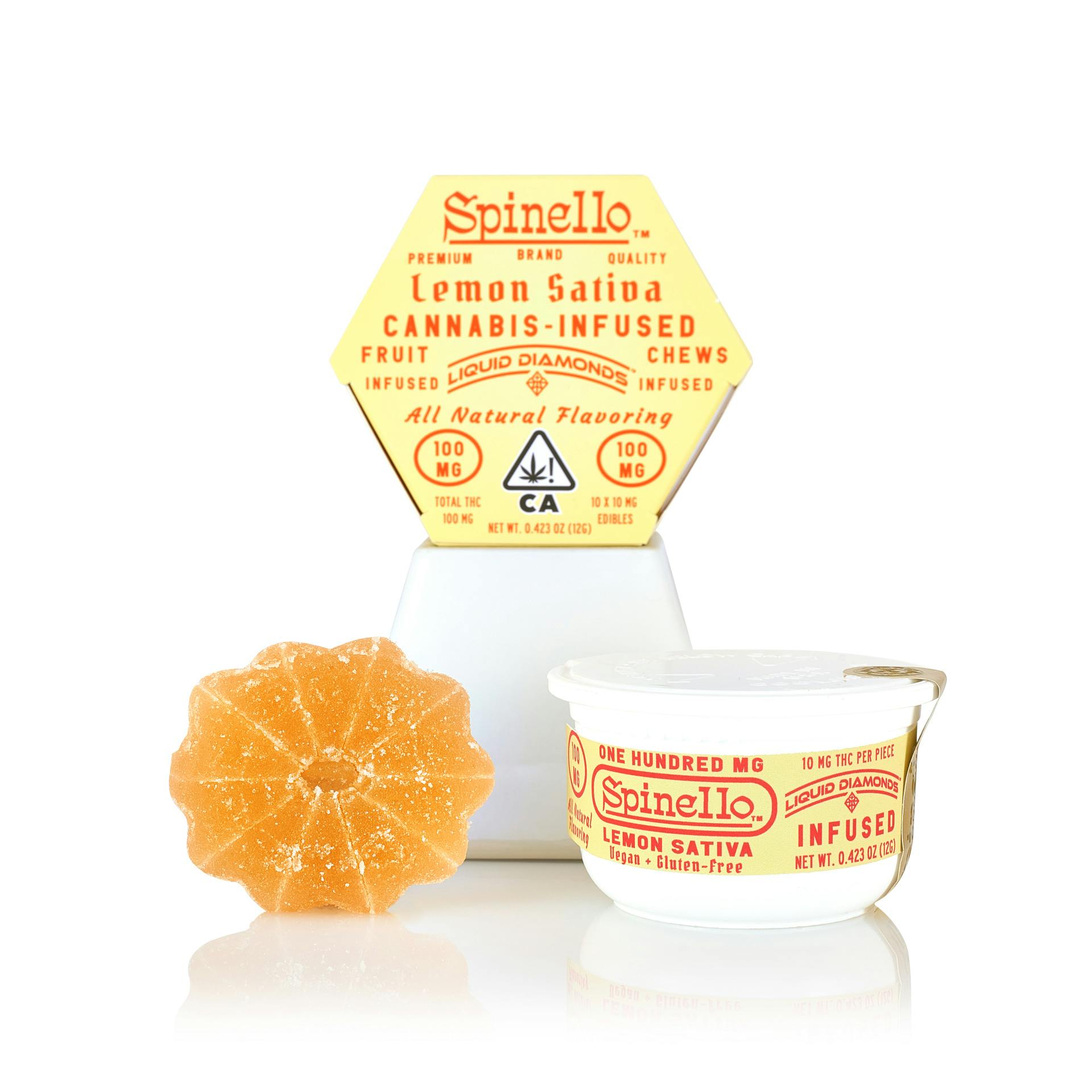 Photograph of Product: Lemon Sativa - 100mg Spinello Gummies