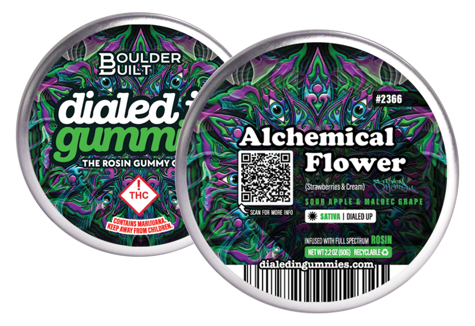 Photograph of product: Dialed In - Rosin Gummies - Blue Ice (S) 100mg