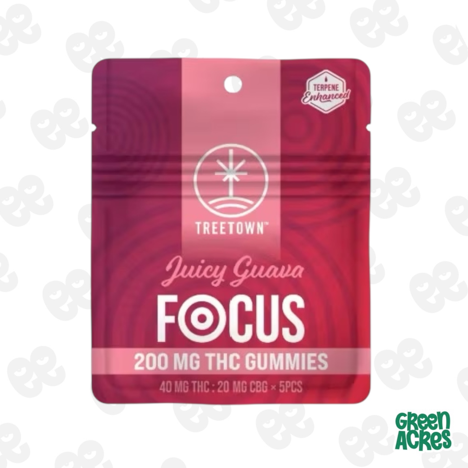 Photograph of product: Tree Town: Focus High Dose 200MG Gummies 5pk