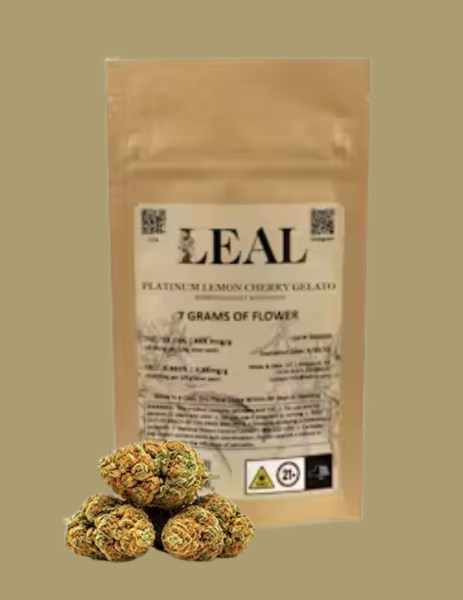 Photograph of product: Leal 7g Flower- Platinum Lemon Cherry Gelato
