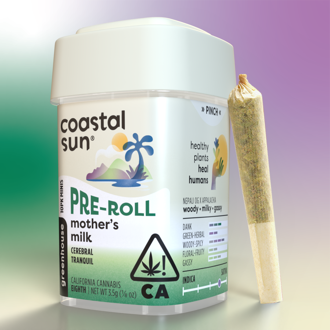 Photograph of product: Coastal Sun | Preroll 10Pk (.35) | Modified Grapes