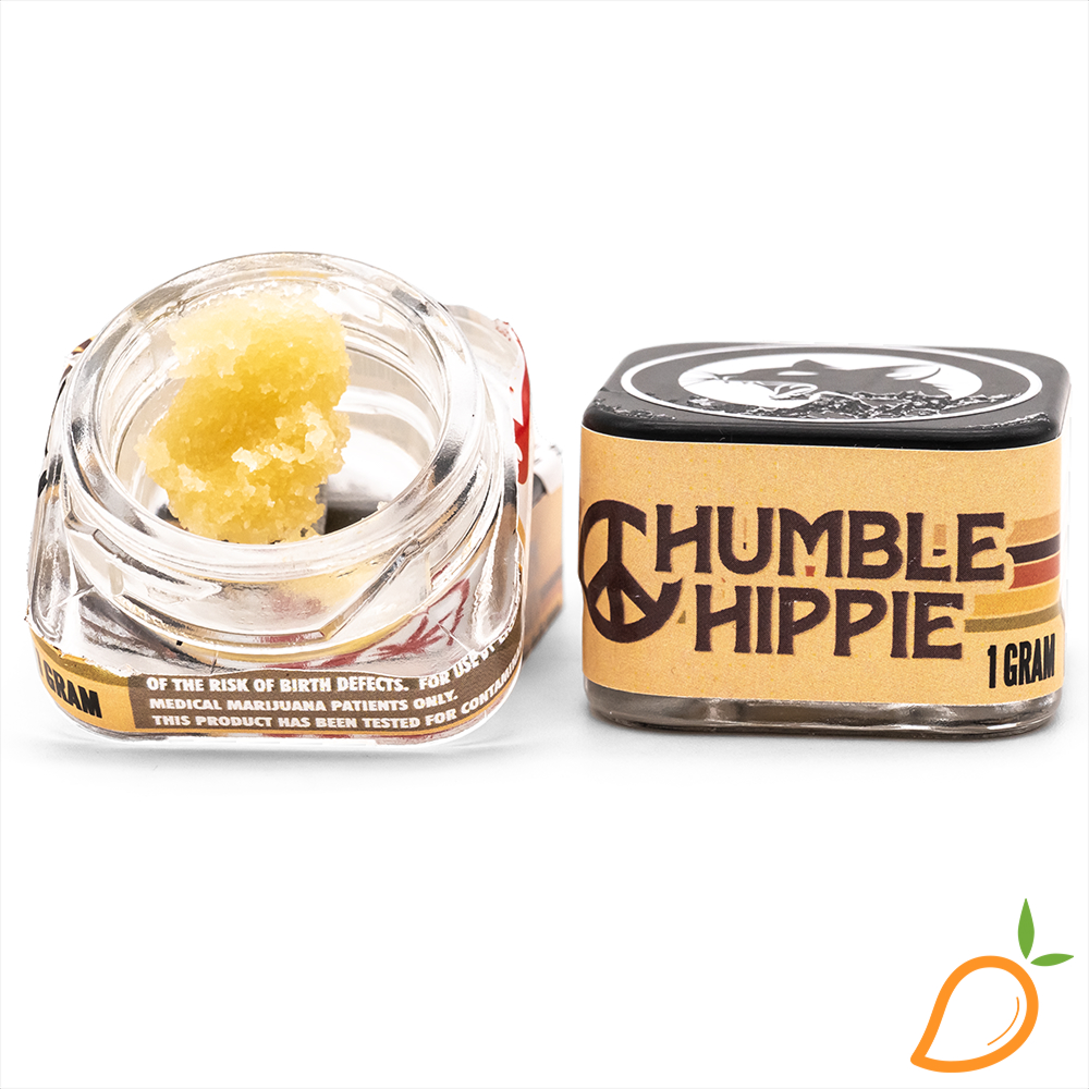 Photograph of product: 1g Humble Hippie Cured Sugar Black Cat Extracts