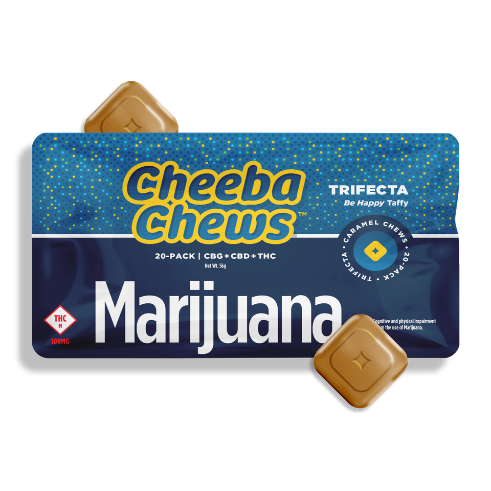 Photograph of product: Cheeba Chews | Taffy | Trifecta Caramel 100mg
