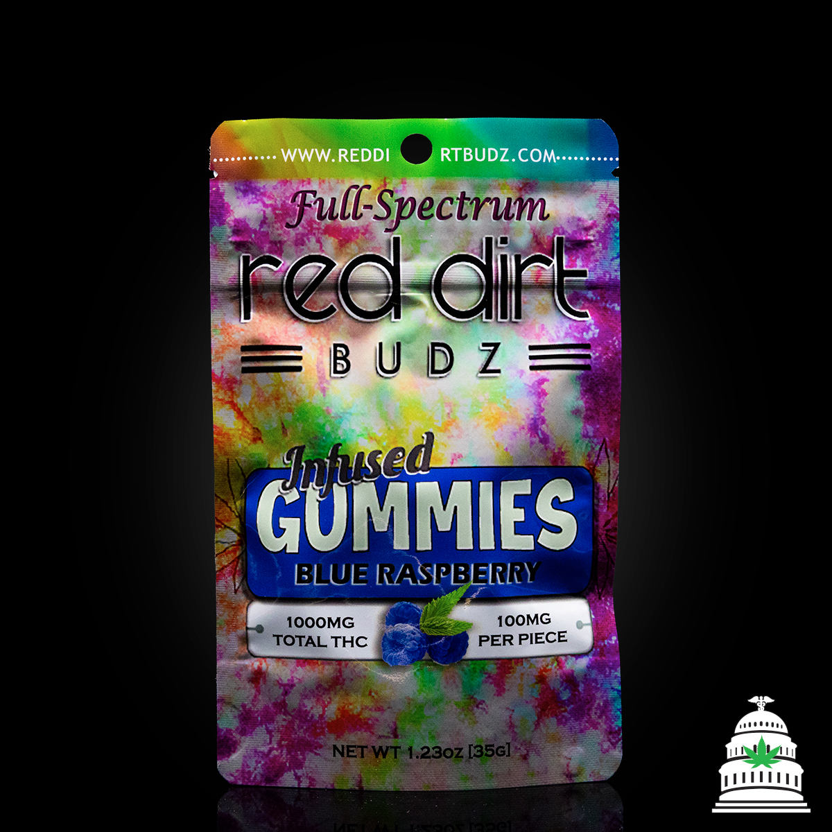 Photograph of product: Blue Raspberry - Red Dirt Gummies