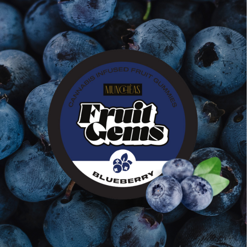 Photograph of product: Munchas | Fruit Gems | Blueberry  | 100mg