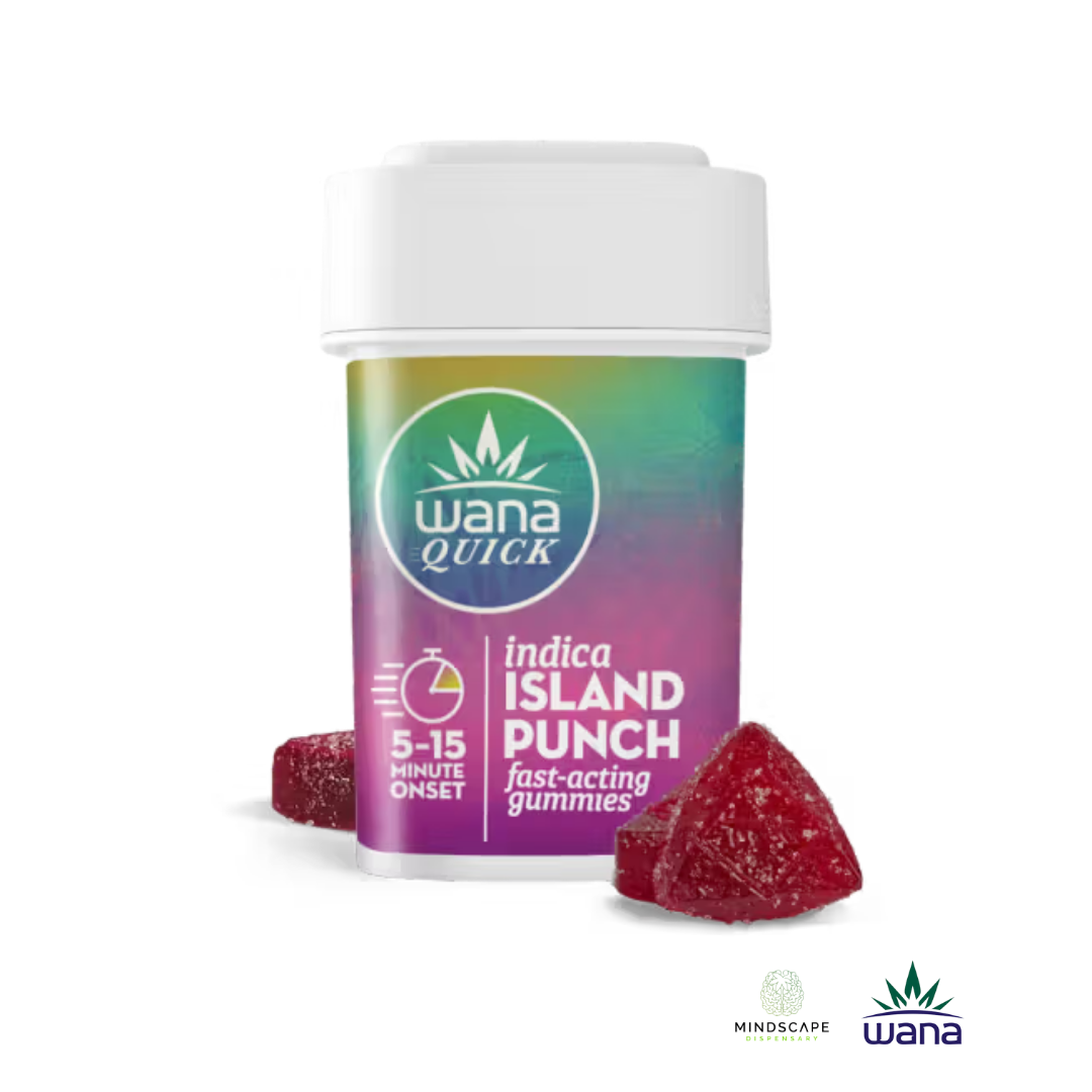 Photograph of product: Wana Quick Island Punch Indica 100mg