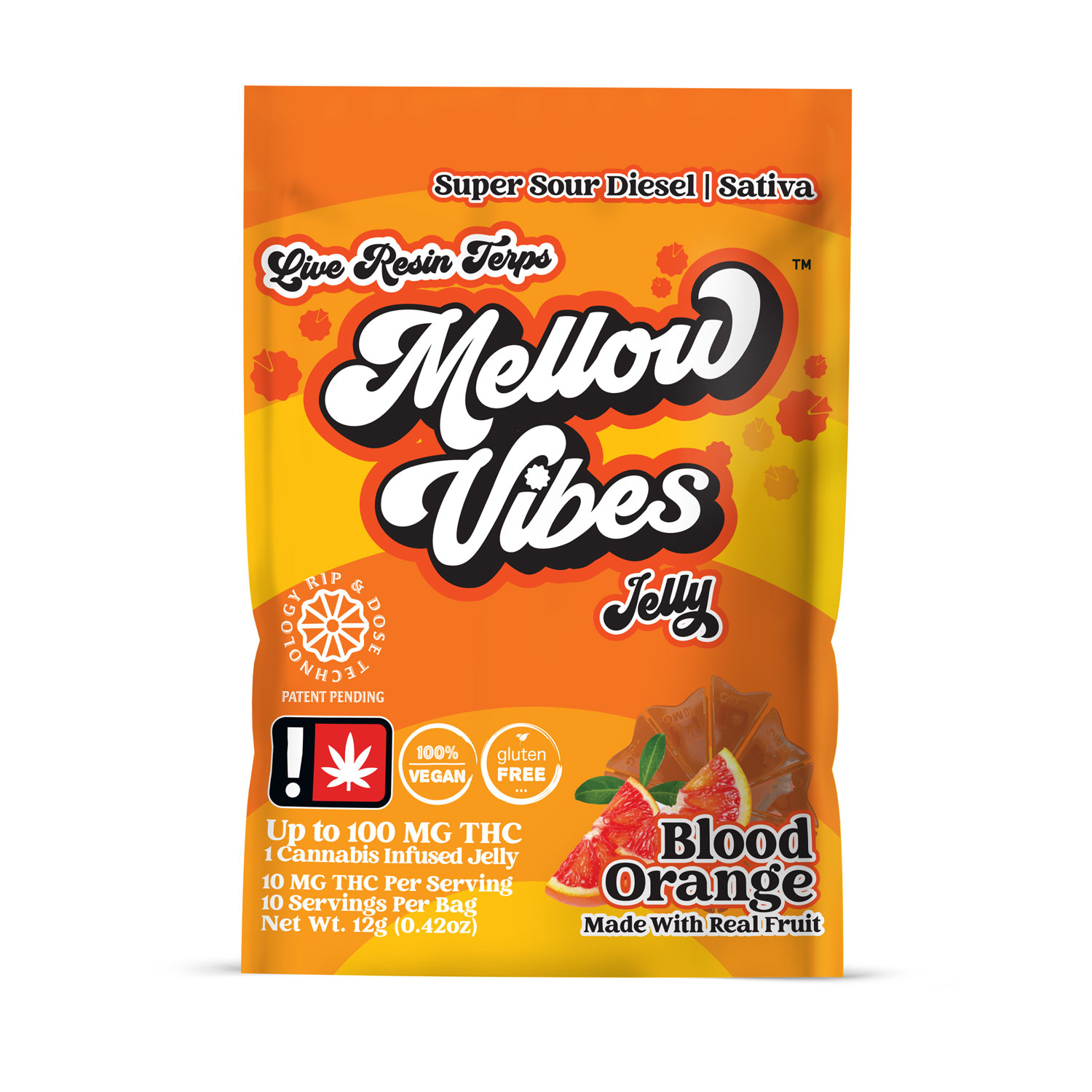 Photograph of product: Blood Orange Jelly Single | 100 MG TH-oui