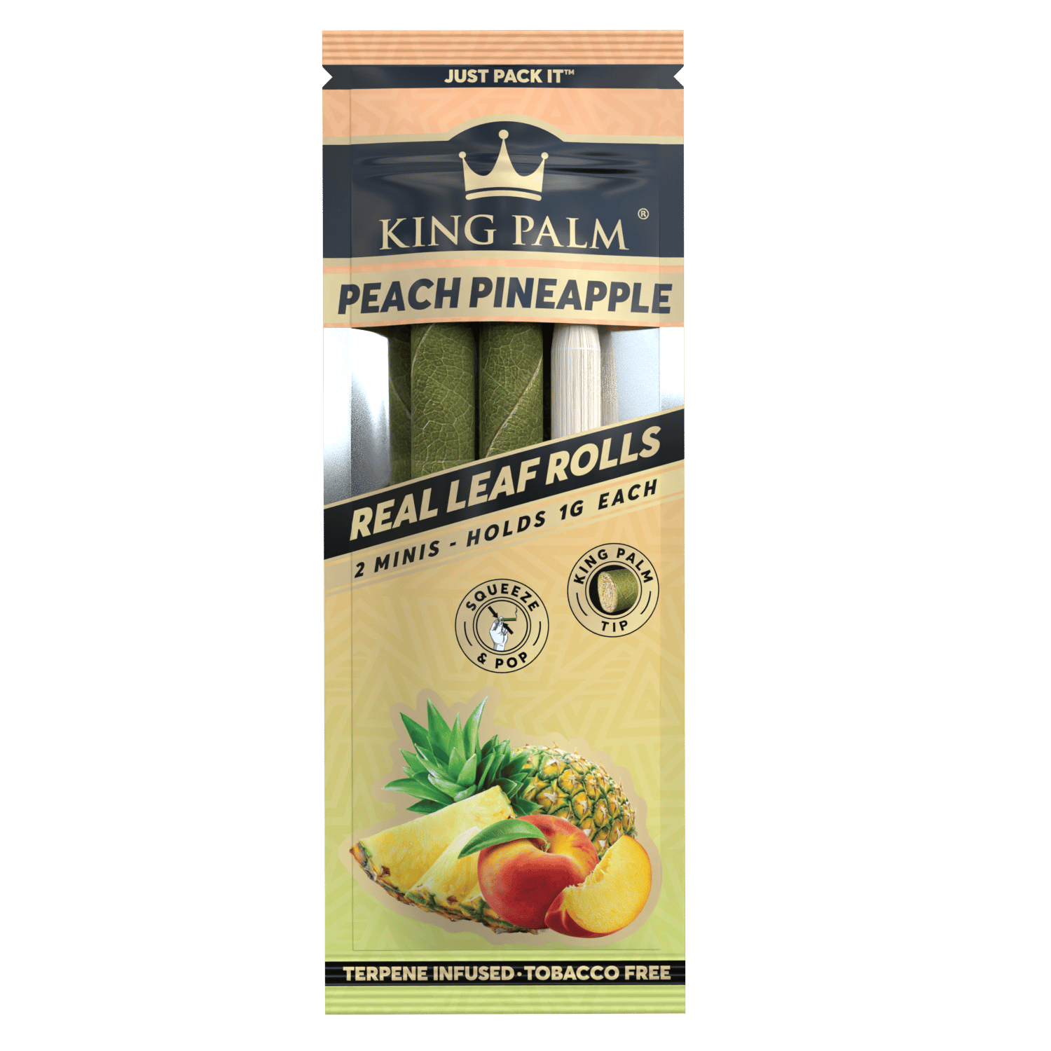 Photograph of product: King Palm Peach Pineapple Mini Cones (2pk)