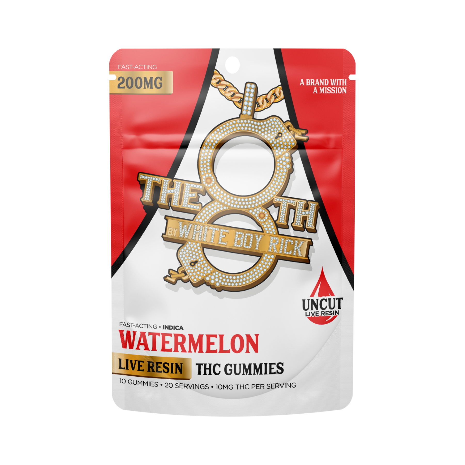Photograph of product: The 8th | Watermelon | 200mg Live Resin Gummies