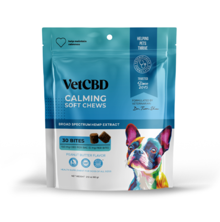 Photograph of product: VetCBD | 5mg CBD Dog Chews [30pk] | Calming