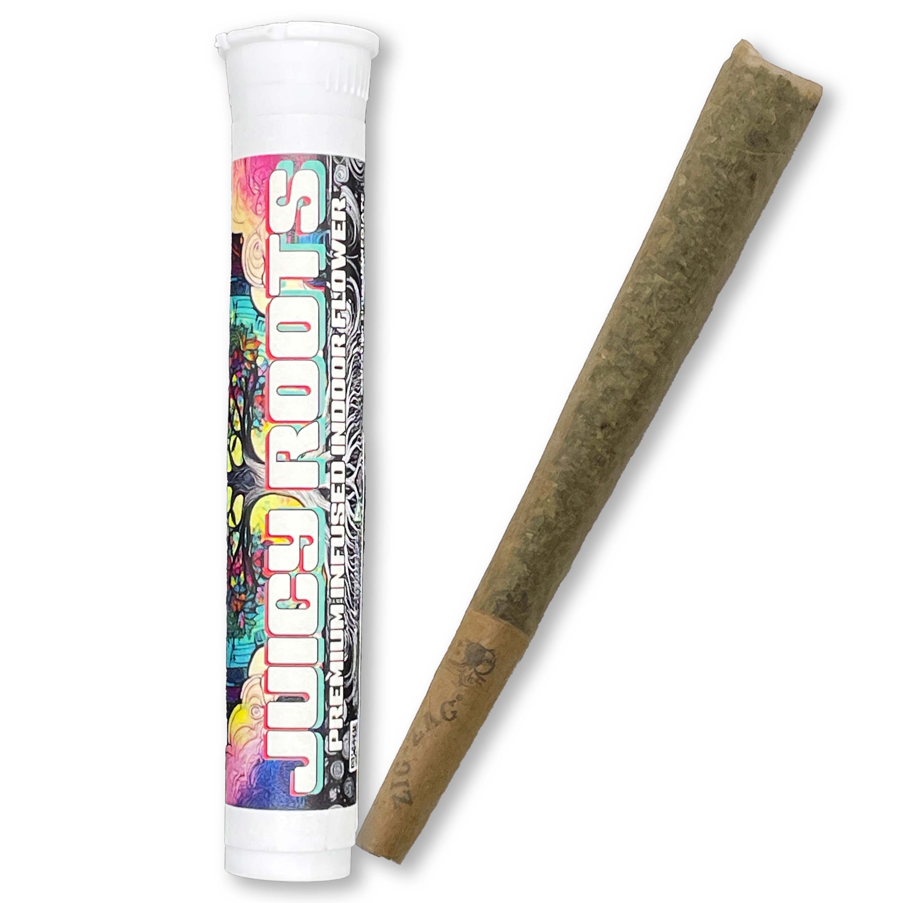 Photograph of Product: Juicy Roots - Blueberry Banana Pancakes Infused PreRoll - 1g