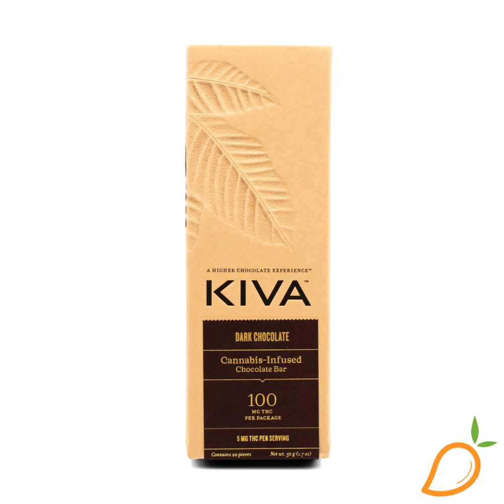 Photograph of product: 100mg Dark Chocolate Chocolate Bar Kiva