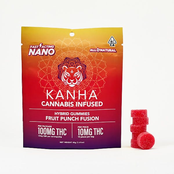 Photograph of product: KANHA NANO Hybrid Fruit Punch Fusion100mg