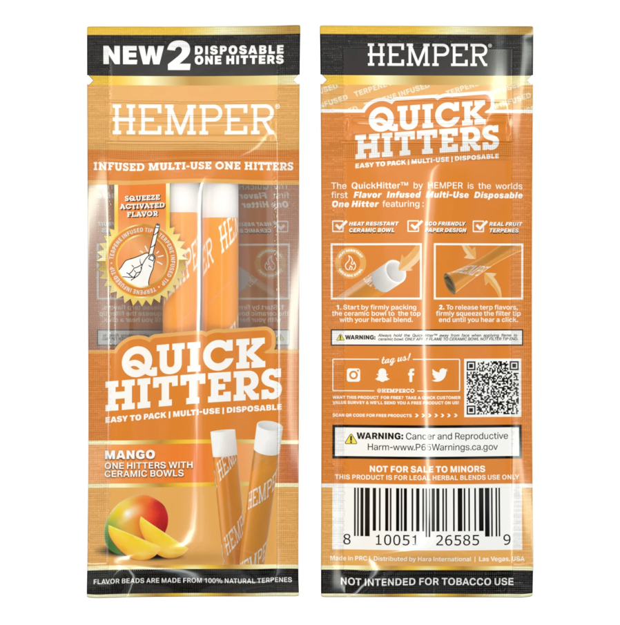 Photograph of product: Mango | Multi-Use Disposable One Hitter | 2pk