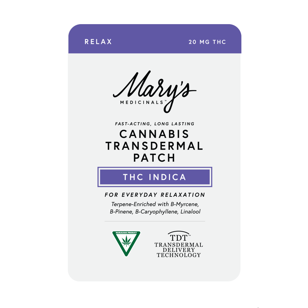 Photograph of product: Mary's Medicinals Relax 20mg TH-oui Oui'd Transdermal Patch Rec