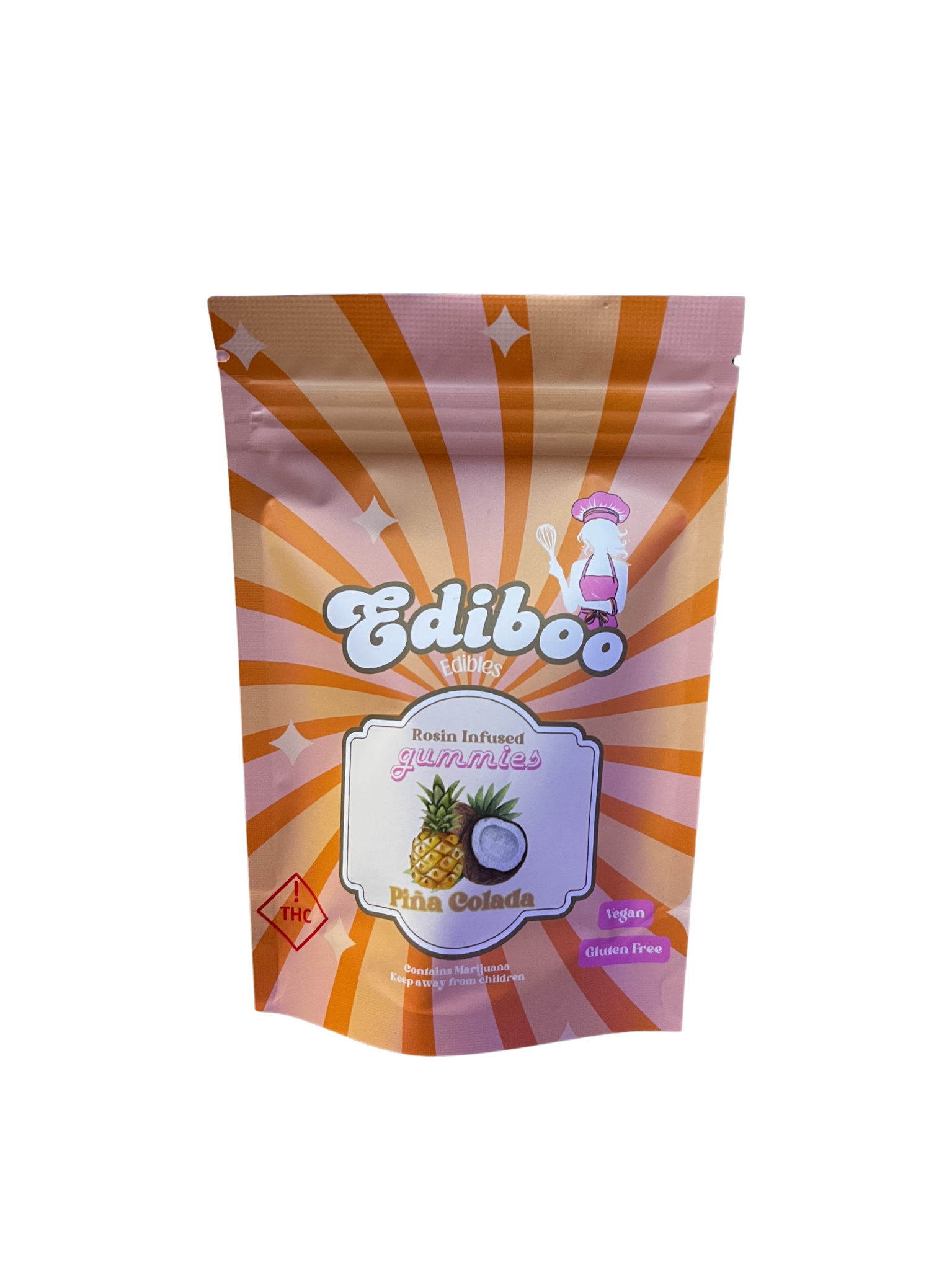Photograph of product: Pina Colada | Ediboos | 100mg Gummy Edibles