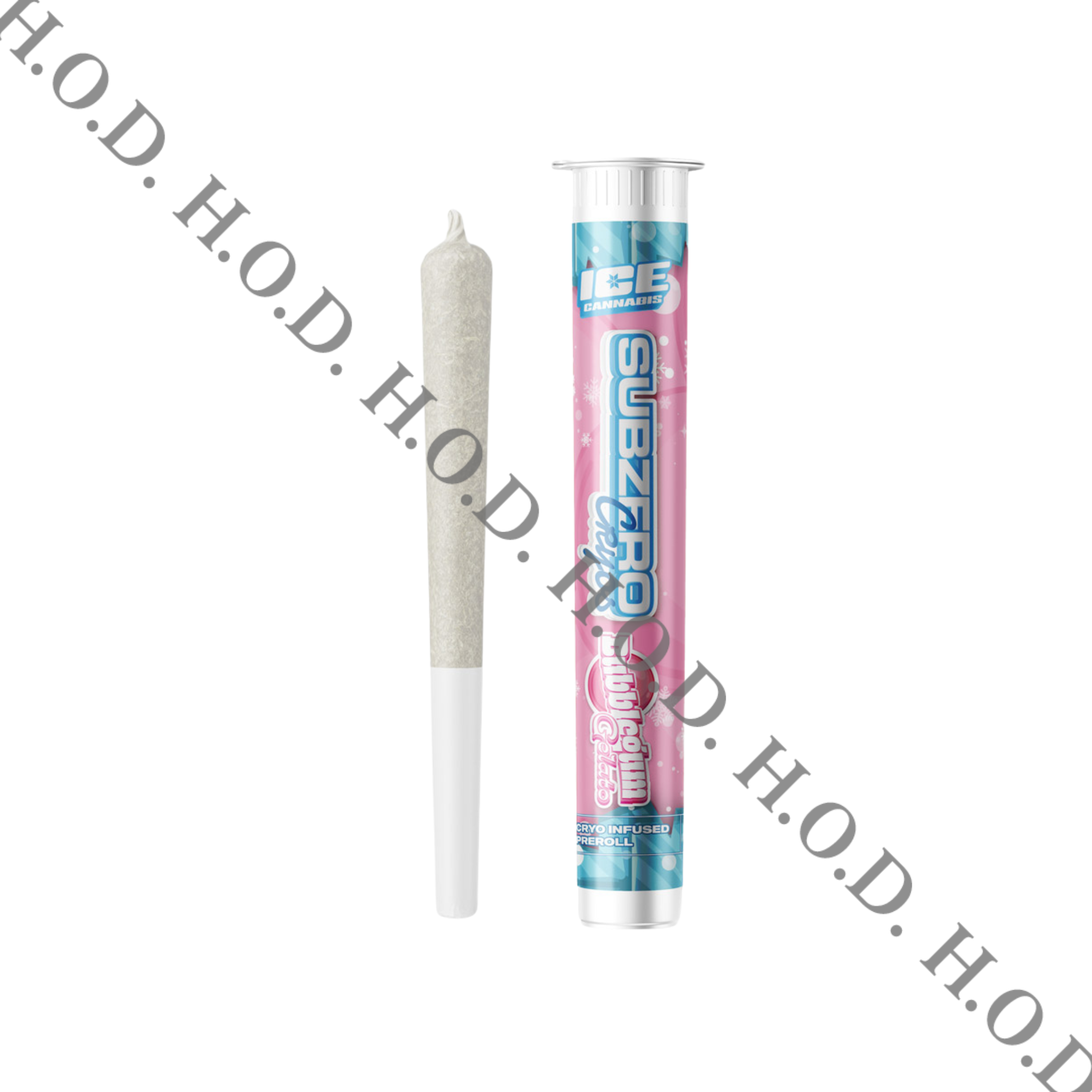 Photograph of product: Ice Oui'd Bubblegum Subzero Cryo Infused Pre-Roll 1g