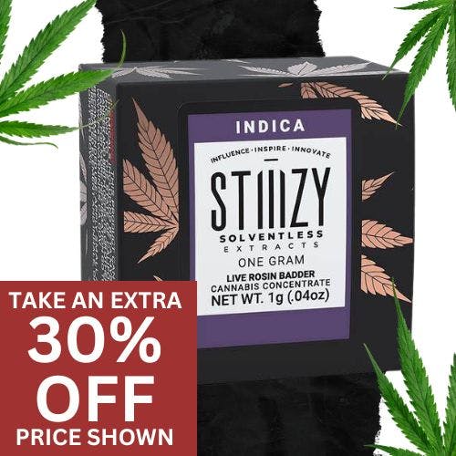 Photograph of product: Appleberry Kush (I) - 1g Live Rosin Badder - Retail