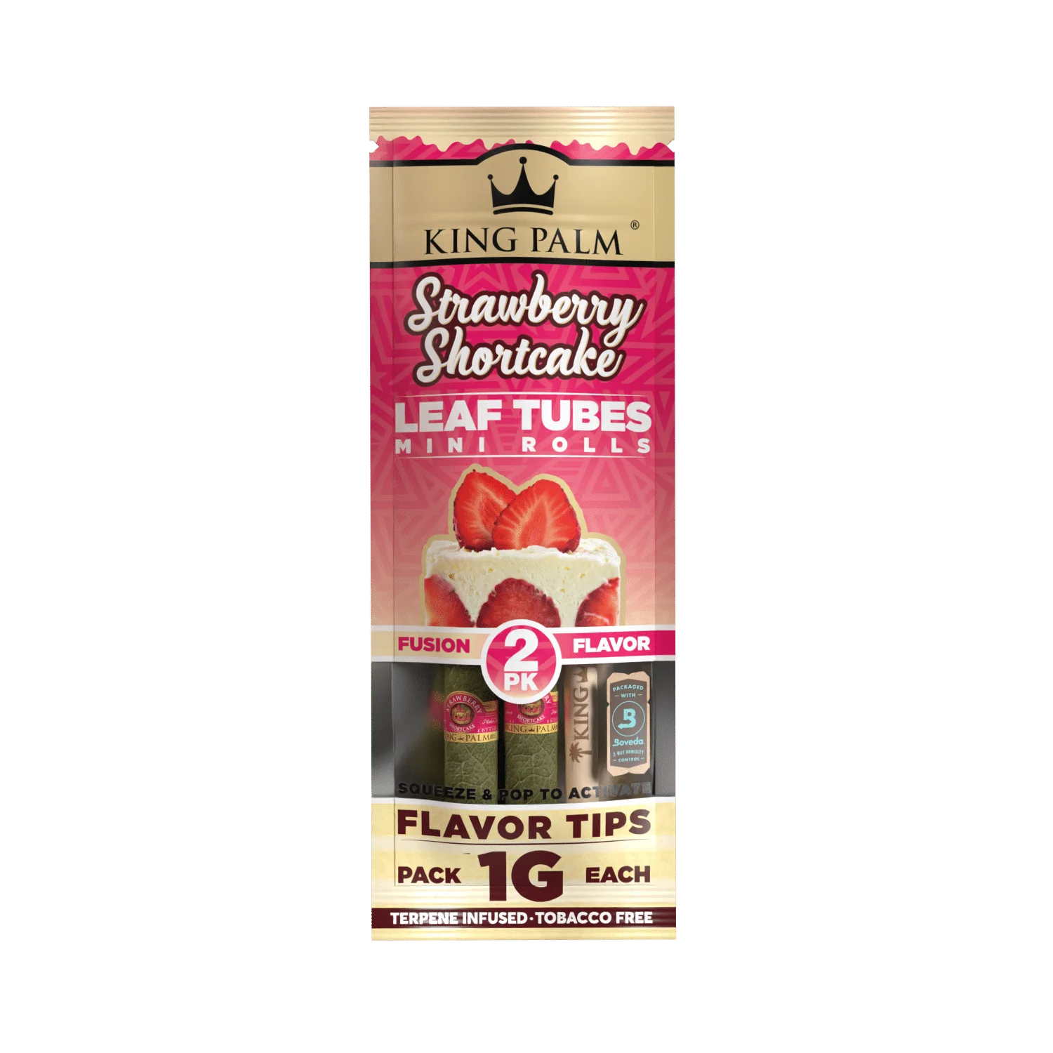 Photograph of product: King Palm Strawberry Shortcake Mini Cones (2pk)