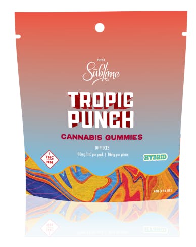 Photograph of product: Sublime Gummies - 100mg - Tropic Punch (H)