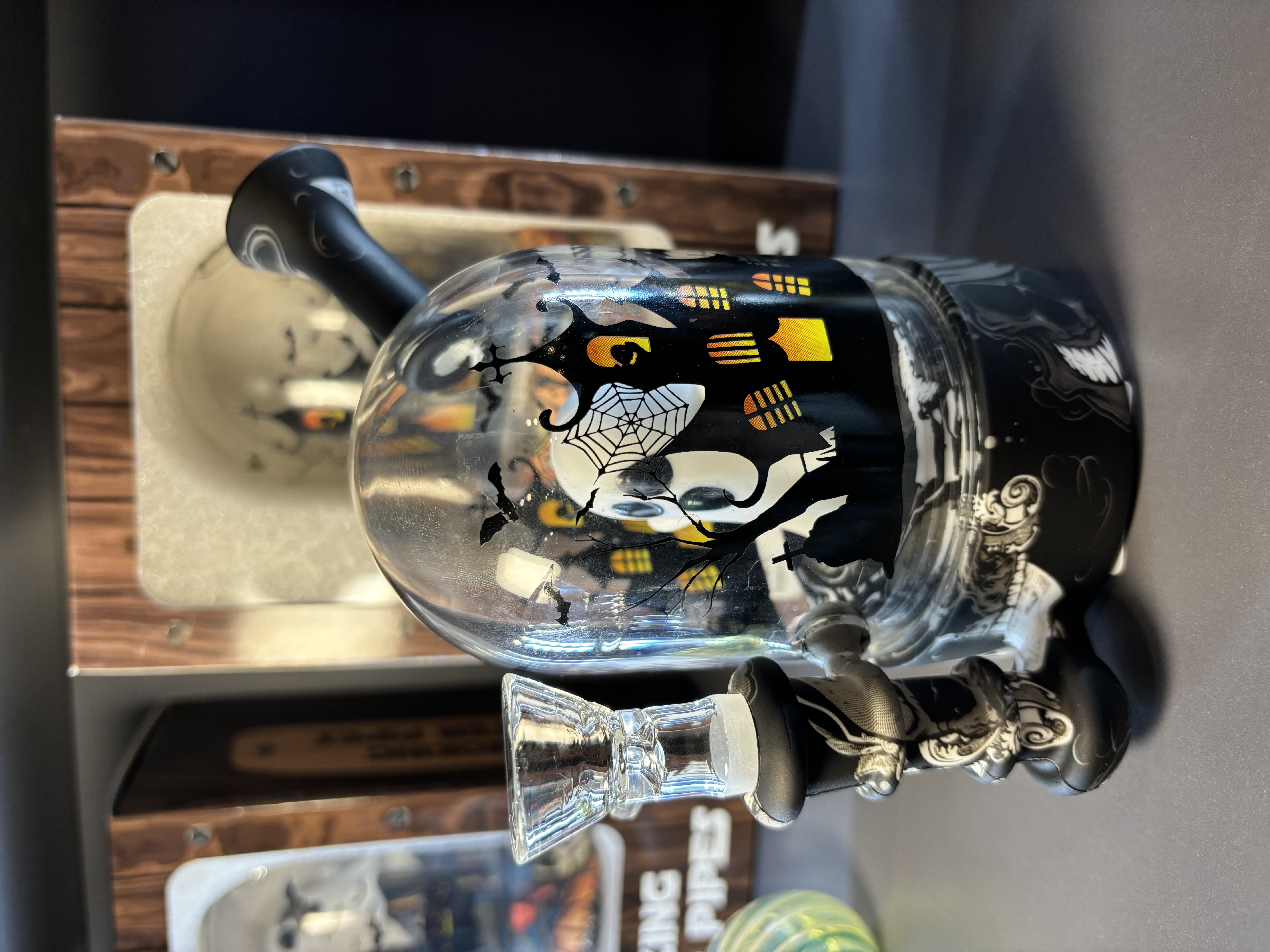 Photograph of product: Haunted House Bell Jar Silicone and Glass Pipe