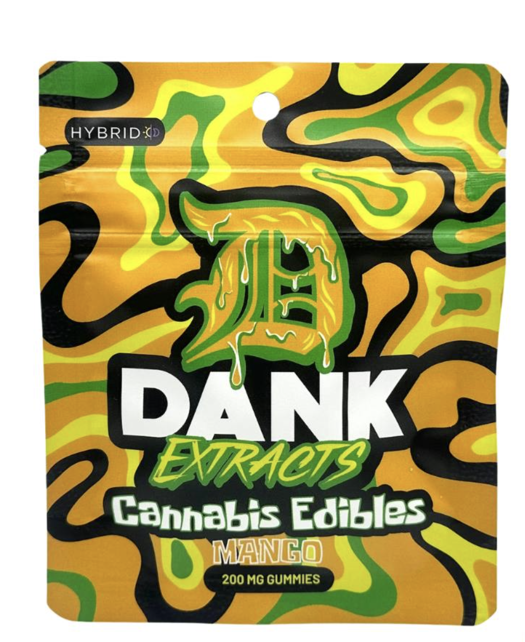 Photograph of product: Dank Extracts- Mango 200mg Gummies