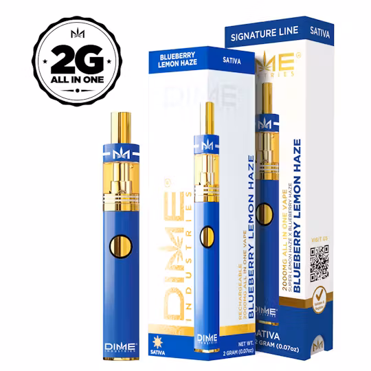Photograph of product: Dime Disposable Vape 2g Blueberry Lemon Haze