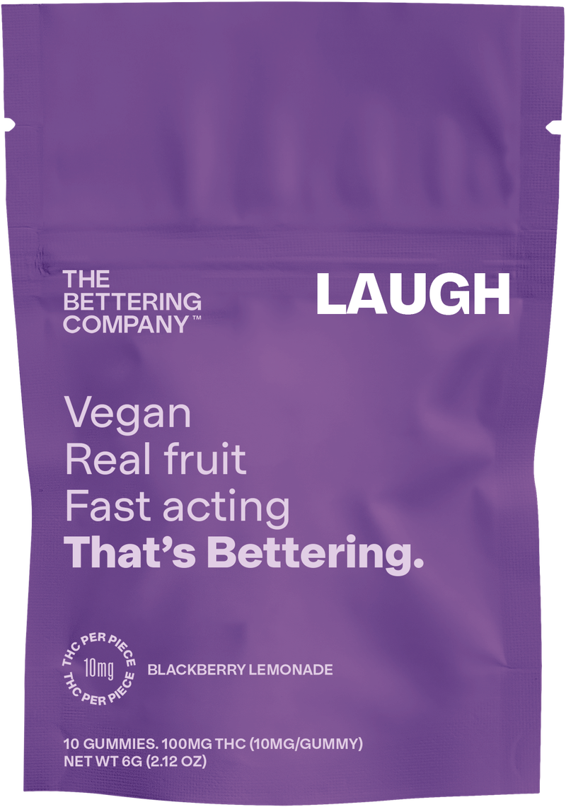 Photograph of product: The Bettering Company LAUGH Blackberry Lemonade Gummies