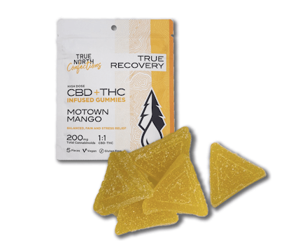 Photograph of product: True North - Motown Mango - 1: ummies - 200mg - Recovery