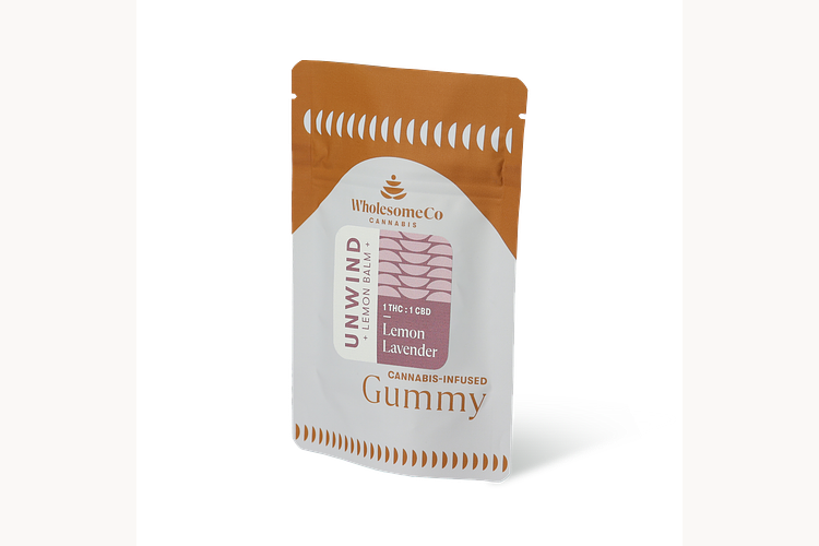 Photograph of product: Unwind With Lemon Balm |  1:1 (TH-oui:CBD)  10mg 10ct | Gummies
