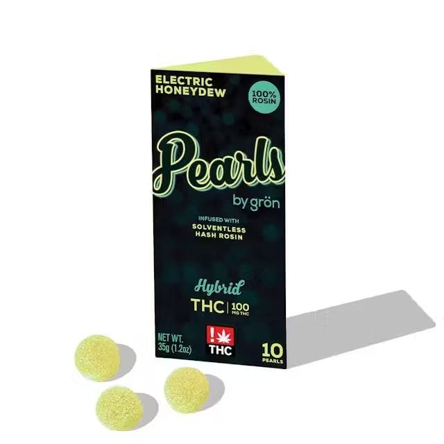 Photograph of product: Gron Electric Honeydew Rosin Pearls - 100mg