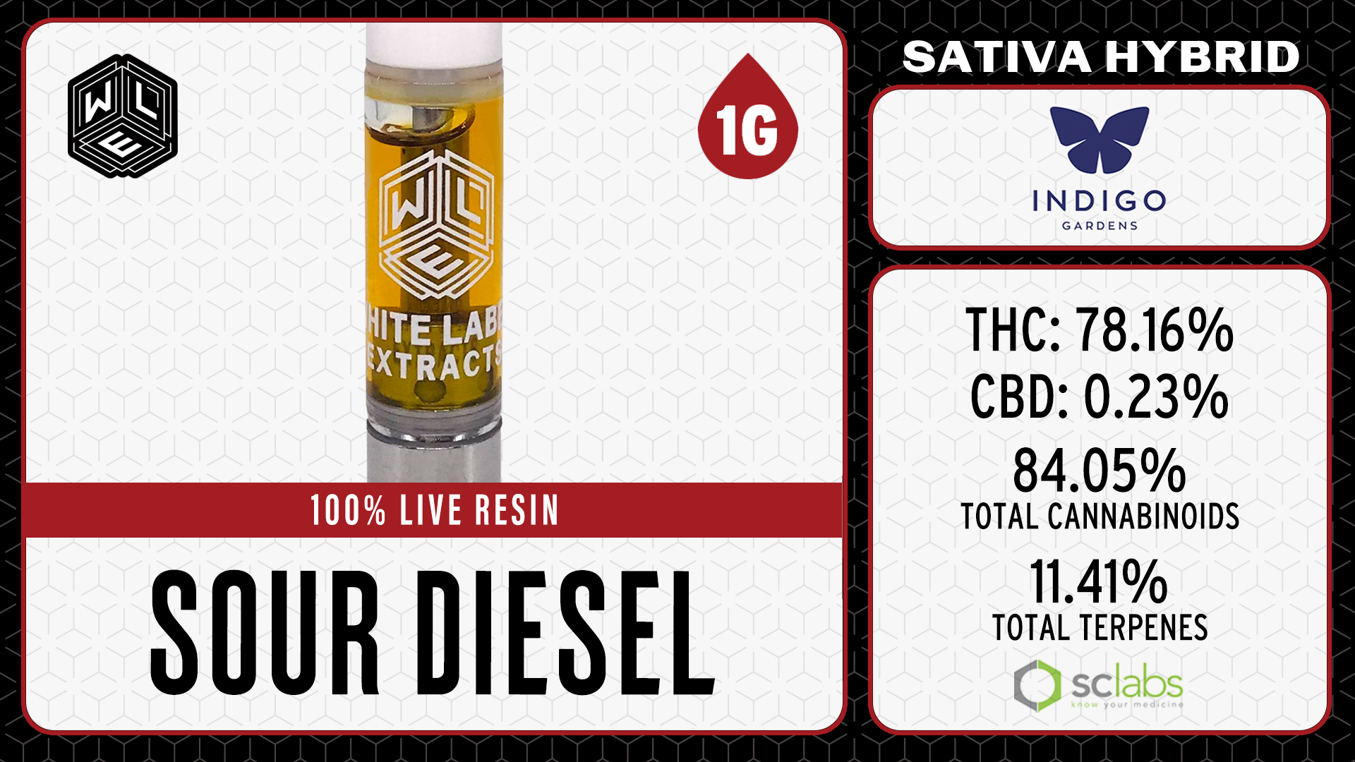 Photograph of product: WLE | Sour Diesel | Live Resin Cartridge