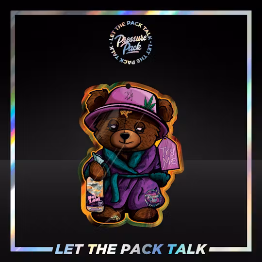 Photograph of product: Pressure Pack x Dej Loaf - Pre-Pack Flower - (3.5g) - **SMOKEY THE BEAR**