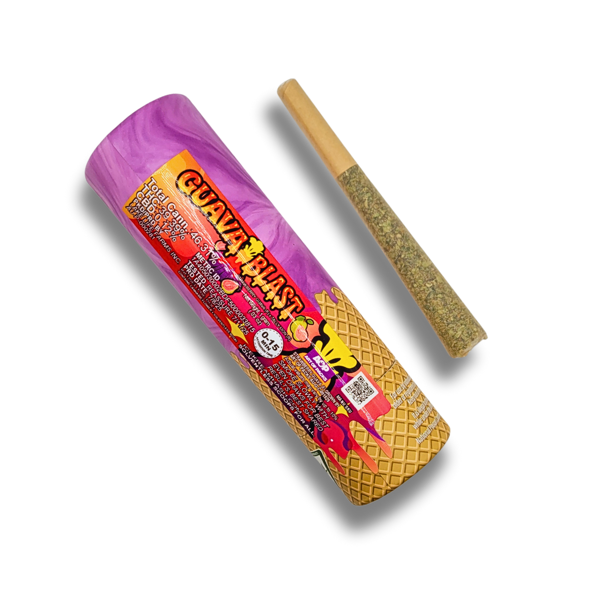 Photograph of product: Ice Kream au chocolat Guava Blast Rosin Infused Pre-Roll | 1g