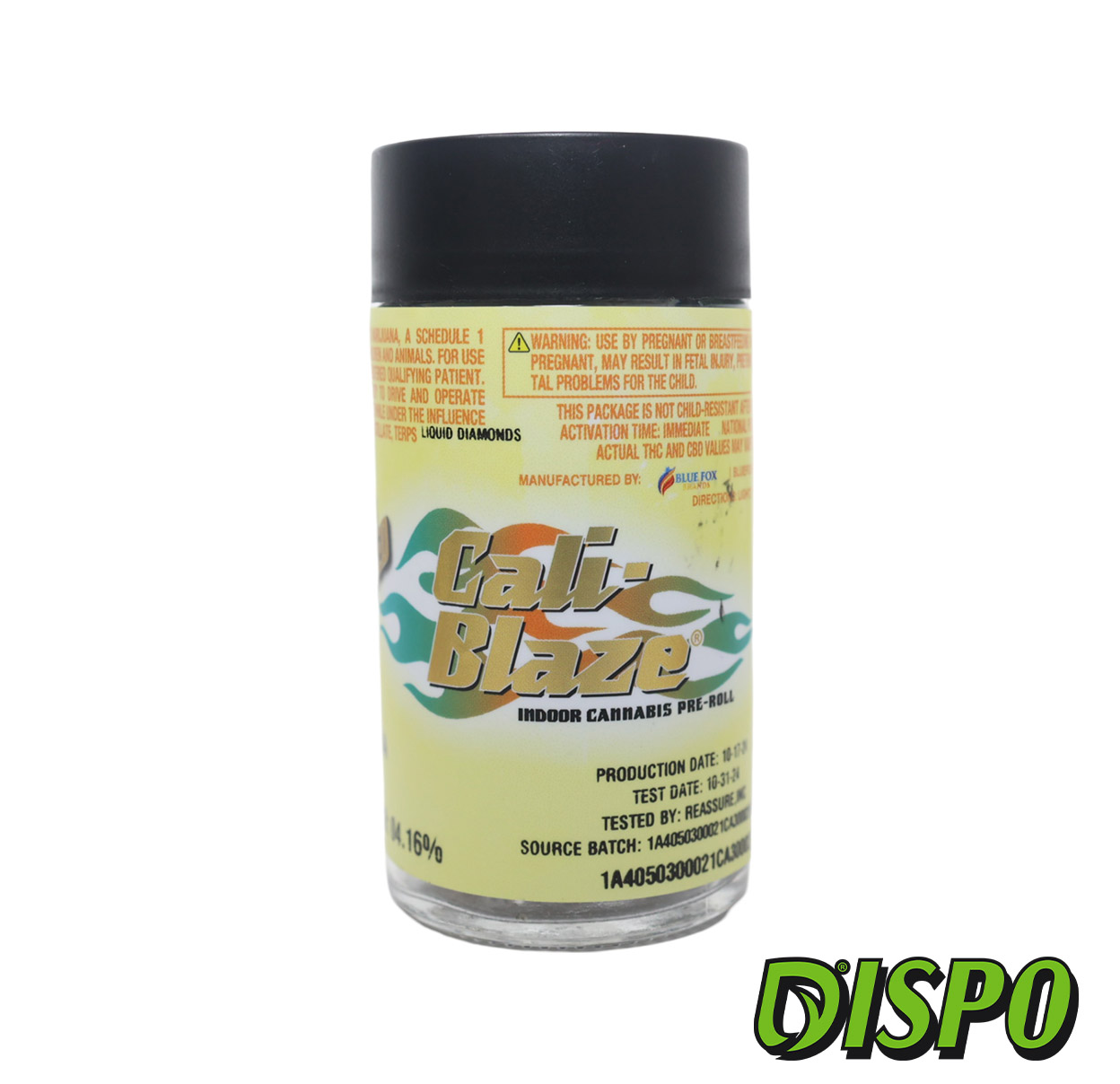 Photograph of product: Cali Blaze - Raspberry 5pk Liquid Diamond Infused Pre-Rolls