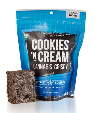 Photograph of product: Detroit Edibles - Cookies & Cream Oui'd Crispy - 200mg