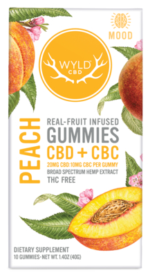 Photograph of product: CBD Gummies | Peach 2:1 CBD CBC | 200mg