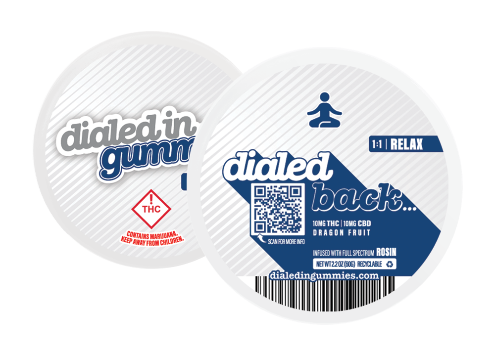 Photograph of product: Dialed Back... 1:1 Dragon Fruit Gummies | TH-oui+CBD