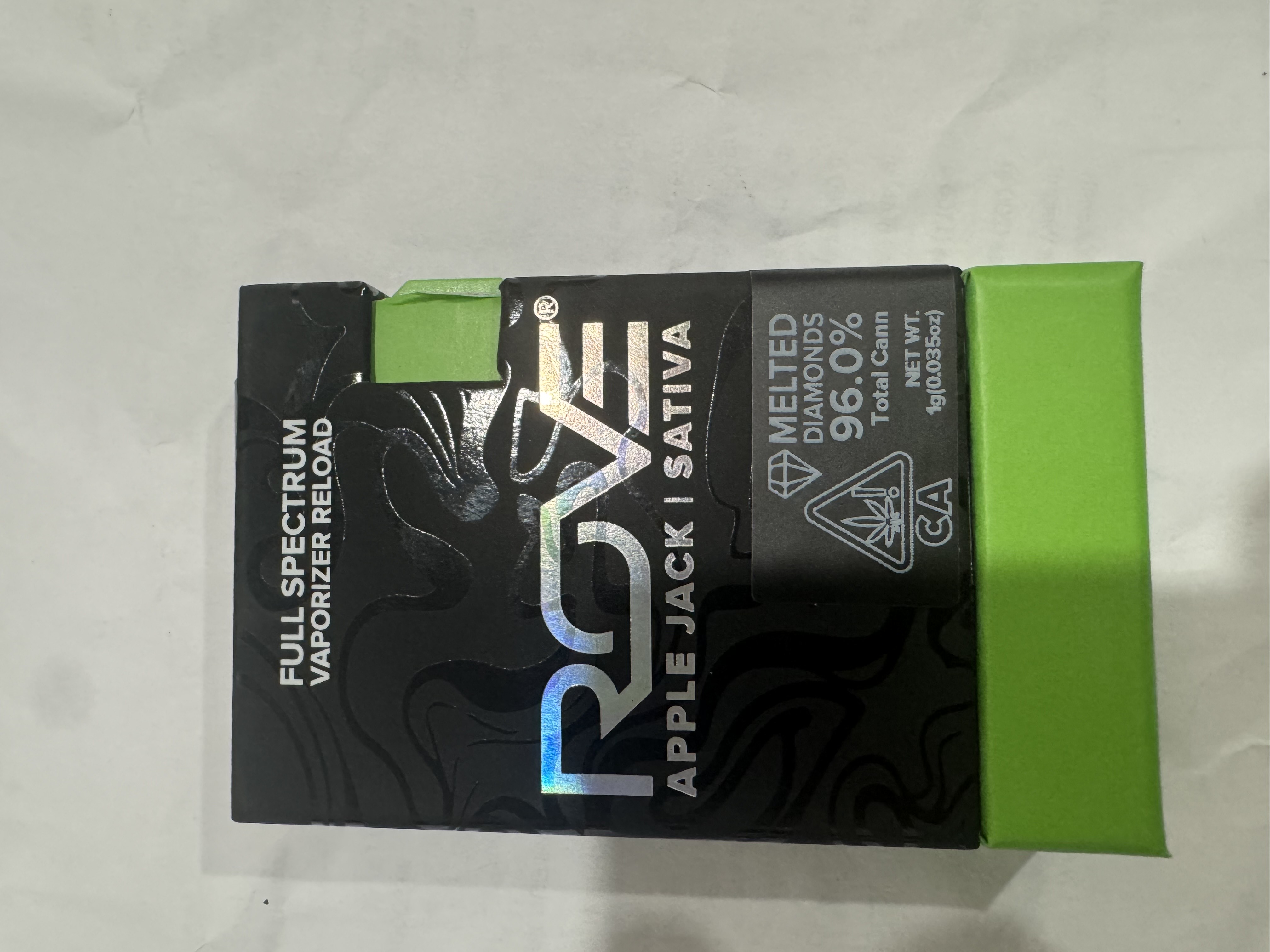 Photograph of product: APPLE JACK 1G LIVE RESIN DIAMONDS POD - 1 G