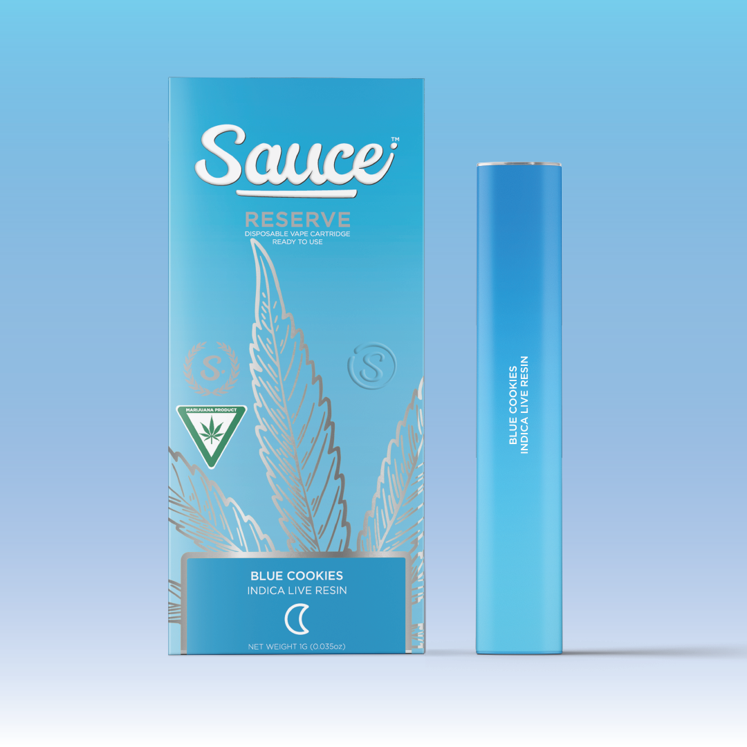 Photograph of product: Sauce Essentials Live Resin Disposable | Blue Cookies