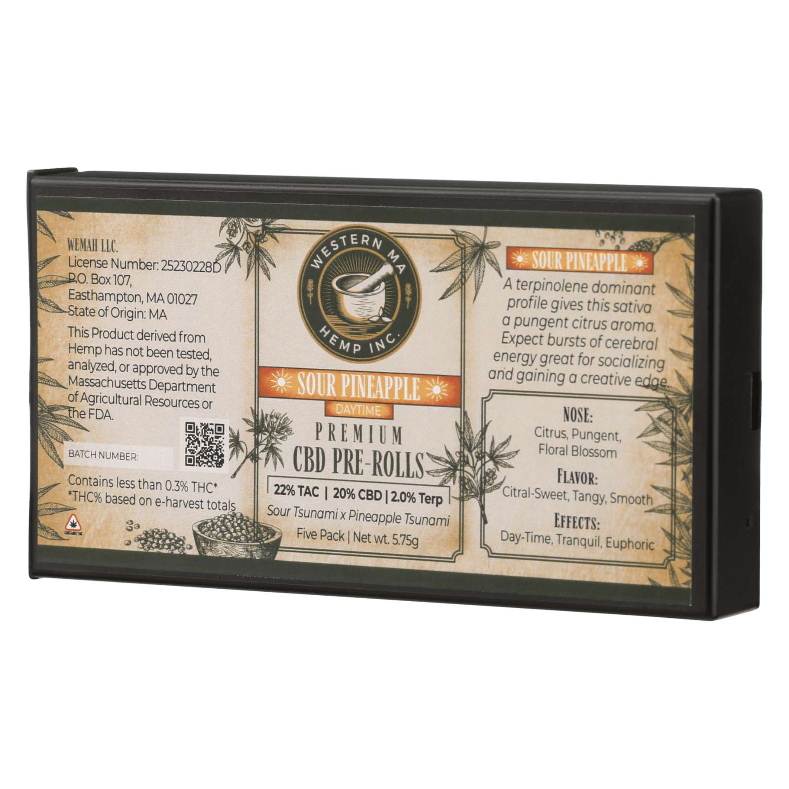 Photograph of product: High CBD Sour Space Candy (2.5g Pre-Roll Pack 0.5g 5pk)