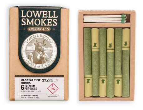 Photograph of product: Lowell - Closing Time Oui'd - 6pk Joints - 3.5g
