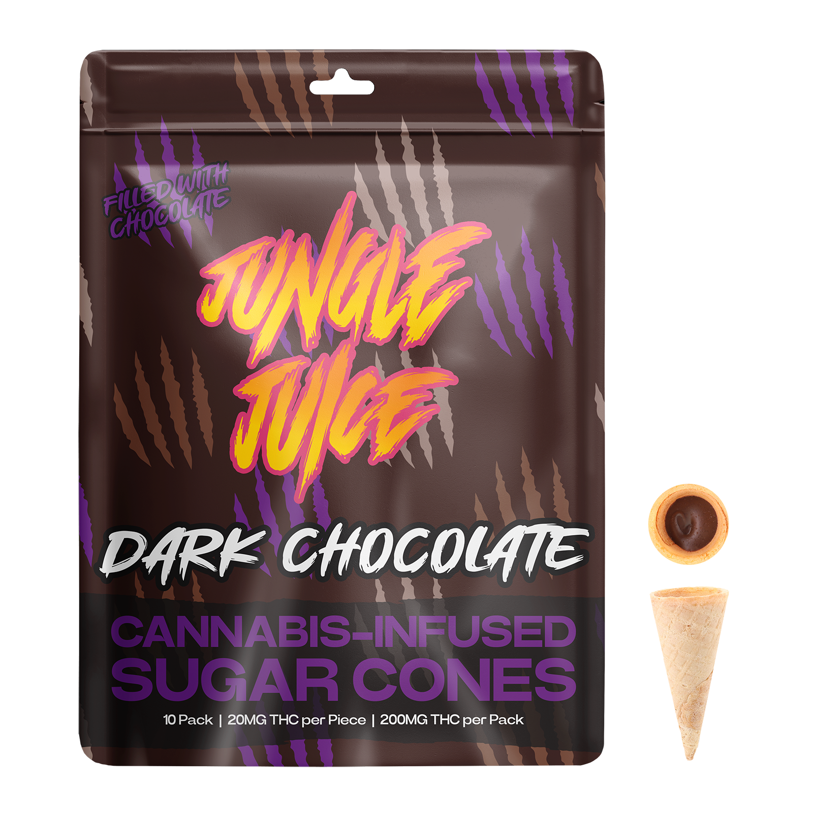 Photograph of product: Dark Chocolate | 200MG Infused Sugar Cones