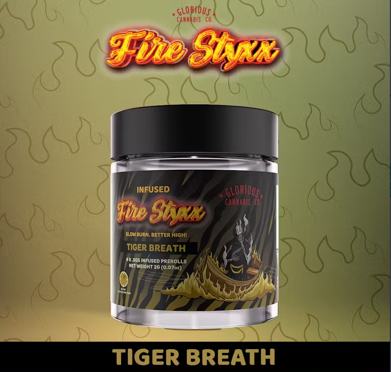 Photograph of product: Fire Styxx - Infused Pre-roll 0.5g - 4pk - Tigers Breath
