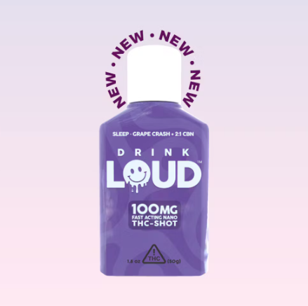 Photograph of product: Drink Loud Grape Crash (I) TH-oui Shot 100mg