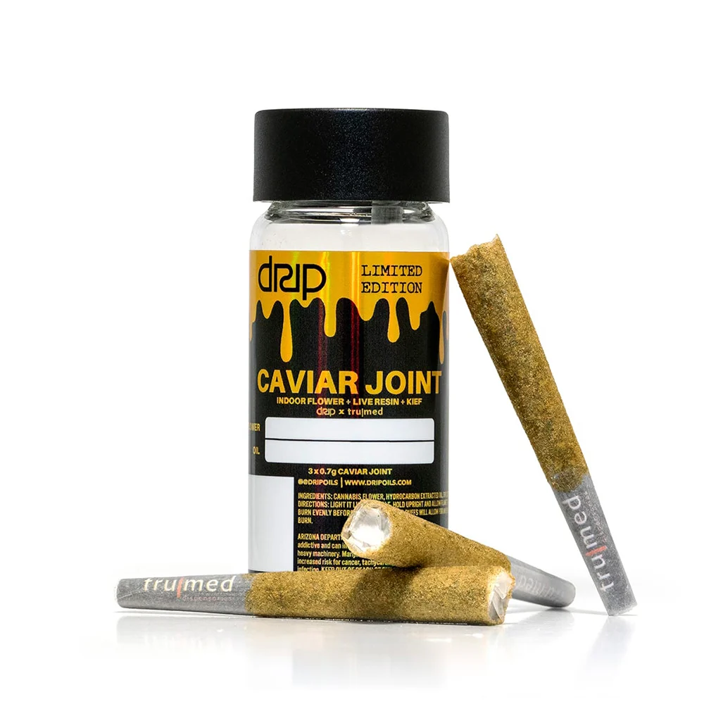 Photograph of product: Designer OG X Pineapple Burst Caviar Joint 3 Pack