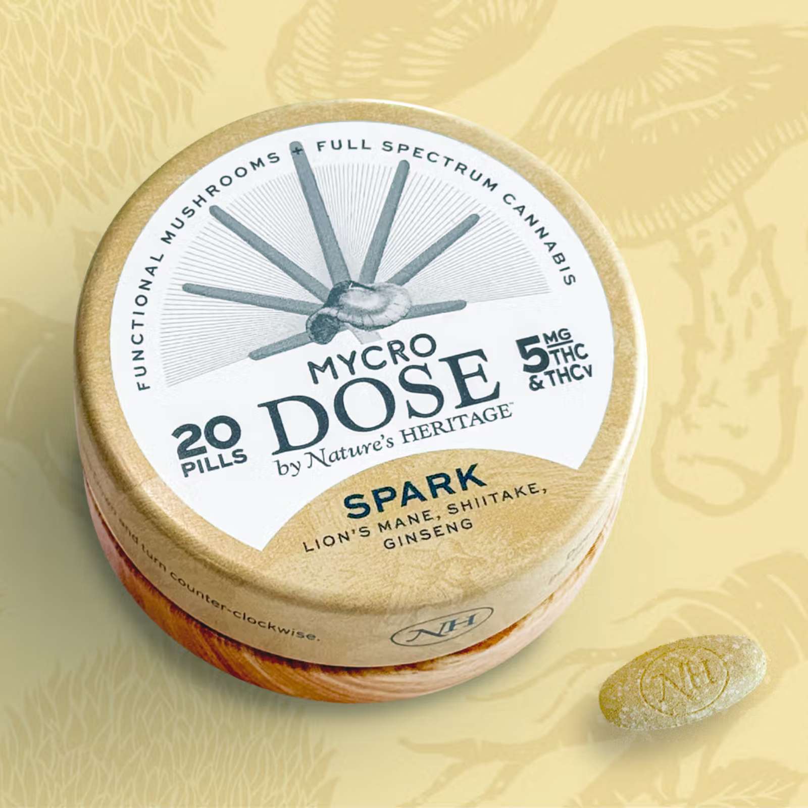 Photograph of product: Spark MycroDose Pills 1:1 TH-oui:TH-ouiV