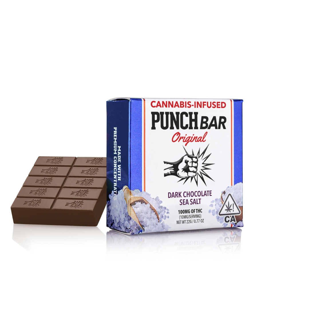 Photograph of product: Dark Chocolate Almonds PunchBar 100mg